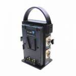 Hawk-Woods XE-84A (XE84A) V-Lok Dual Docking Adaptor with Two XLR 4-pin Outputs and Two Power-Con D-Tap Outputs Hawk-Woods XE-84A (XE84A) V-Lok Dual Docking Adaptor with Two XLR 4-pin Outputs and Two Power-Con D-Tap Outputs