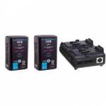 IDX EH-10/2 (EH102) 2x Endura E-HL10DS Li-Ion V-Mount Batteries and 1x VL-2Plus Charger with AC Adaptor (60W) IDX EH-10/2 (EH102) 2x Endura E-HL10DS Li-Ion V-Mount Batteries and 1x VL-2Plus Charger with AC Adaptor (60W)
