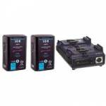 IDX EH-10/2S (EH102S) 2x Endura E-HL10DS Li-Ion V-Mount Batteries and 1x VL-2SPlus Charger with AC Adaptor (100W) IDX EH-10/2S (EH102S) 2x Endura E-HL10DS Li-Ion V-Mount Batteries and 1x VL-2SPlus Charger with AC Adaptor (100W)