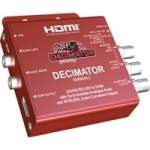 Decimator Design Decimator 2 (3G/HD/SD) -SDI to NTSC/PAL Composite Down Converter with HDMI Ouput Decimator Design Decimator 2 (3G/HD/SD) -SDI to NTSC/PAL Composite Down Converter with HDMI Ouput