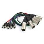 CVP SD-XL-5F (SDXL5F) Audio Mixer Cable 3 pin mini XLR to Male XLR for 552 direct outs - set of five cables in five colours for Sound Devices 552 (0.5m) CVP SD-XL-5F (SDXL5F) Audio Mixer Cable 3 pin mini XLR to Male XLR for 552 direct outs - set of five cables in five colours for Sound Devices 552 (0.5m)