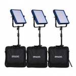 Dracast Newsroom Kit Plus - 3x LED1000Plus Lights with Stands and Soft Cases plus DMX Controller Board, Cables and three Clamps (DRPL-NRK) Dracast Newsroom Kit Plus - 3x LED1000Plus Lights with Stands and Soft Cases plus DMX Controller Board, Cables and three Clamps (DRPL-NRK)