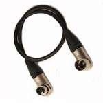 Right Angle XLR3M-XLR3F Cable with right angle (90 degree) connectors - 0.5M Length Right Angle XLR3M-XLR3F Cable with right angle (90 degree) connectors - 0.5M Length