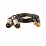XLR Male Pair to Phono Male Pair Cable - 2.0M Length XLR Male Pair to Phono Male Pair Cable - 2.0M Length