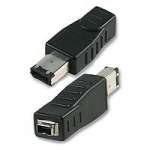 Firewire Adapter, 4 Pin Female to 6 Pin Male, Crossed Firewire Adapter, 4 Pin Female to 6 Pin Male, Crossed
