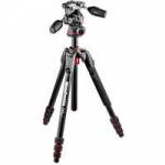 Manfrotto MK190GOA4TB-3W (MK190GOA4TB-3W) 190 Go Aluminium 4 Section Tripod with 3-Way Head - Black Manfrotto MK190GOA4TB-3W (MK190GOA4TB-3W) 190 Go Aluminium 4 Section Tripod with 3-Way Head - Black