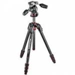 Manfrotto MK190GOC4TB-3W (MK190GOC4TB-3W) 190 Go Carbon Fibre 4 Section Tripod with 3-Way Head - Black Manfrotto MK190GOC4TB-3W (MK190GOC4TB-3W) 190 Go Carbon Fibre 4 Section Tripod with 3-Way Head - Black