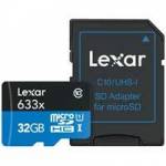 Lexar (LSDMI32GBBEU633A) 32GB High-Performance 633x microSDHC UHS-I Memory Card with Adapter Lexar (LSDMI32GBBEU633A) 32GB High-Performance 633x microSDHC UHS-I Memory Card with Adapter