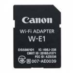 Canon W-E1 (WE1) SD-card sized Wi-Fi adapter for compatible dual card-slot EOS cameras (p/n 1716C001AA) Canon W-E1 (WE1) SD-card sized Wi-Fi adapter for compatible dual card-slot EOS cameras (p/n 1716C001AA)