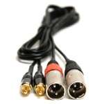 High Quality Cable - 2 Meter XLR3M Pair to RCA (Phono) Pair High Quality Cable - 2 Meter XLR3M Pair to RCA (Phono) Pair