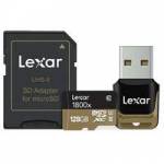Lexar (LSDMI128CRBEU1800R) 128GB MicroSDXC UHS-II 1800x Memory Card with Reader & Adapter Lexar (LSDMI128CRBEU1800R) 128GB MicroSDXC UHS-II 1800x Memory Card with Reader & Adapter