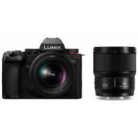 Panasonic LUMIX S5II Mirrorless Camera with S-R2060E and S-S50E Lens Kit (p/n DC-S5M2WE)