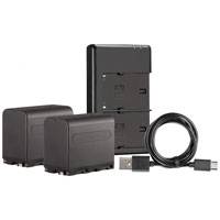 Westcott)NP-F970 Dual Battery Pack with Charger (2-pack L-Series 7.4V 6600mAh 48.8Wh) WES-4923 (WES4923)