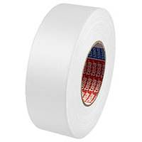 Ruban adhésif mat auto-adhésif CVP avec support en tissu - Blanc - 50 mm de largeur x 50 m de longueur