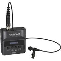 Tascam DR-10L (DR10L) Digital Audio Recorder with Lavalier Microphone - Black