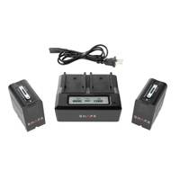 SHAPE 2x NP-F980 Lithium-Ionen-Akku und Dual-LCD-Ladegerät-Kit (Art.-Nr. NPF2B)