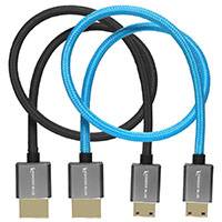 Kondor Blue 16 Inch Mini HDMI To Full HDMI Cable - Available In Kondor Blue Or Raven Black