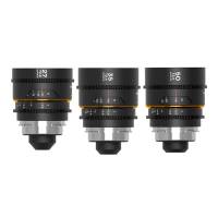 Paquete de lentes de cine Laowa Nanomorph de 27 mm, 35 mm, 50 mm T2.4 1.5X S35 - ARRI PL y bayoneta EF - Plata (p/n VE273550PLEFS)