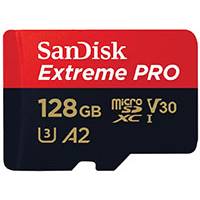 SanDisk 128GB Extreme Pro microSDXC UHS-I Memory Card (p/n SDSQXCD-128G-GN6MA)