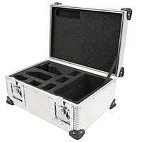 Case Design FC-F5H Rigidised Aluminium Custom Case fitted to hold TV Logic F5-H Monitor with 3 NP-F batteries and a 2 way charger