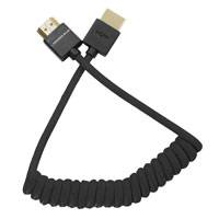 Cable HDMI en espiral Kondor Blue Full para monitores de cámara (12-24 pulgadas), color negro (n.º de pieza KONFHDMI12BK)
