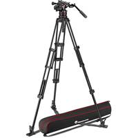 Manfrotto MVK612TWINGA (MVK612-TWINGA) Nitrotech 612 Fluid Video Head and Aluminium Twin Leg Tripod with Ground Spreader