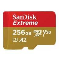 SanDisk 256GB Extreme microSDXC UHS-I Memory Card with SD Adapter (p/n SDSQXAV-256G-GN6MA)