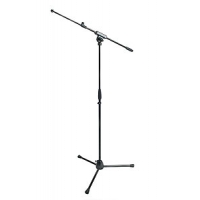 Proel RSM200BK Telescopic Microphone Stand with Telescopic Boom Arm - Black (p/n RSM200BK)