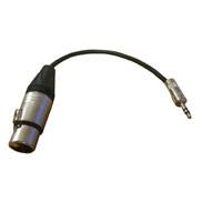 0,5 m langes XLR-3F-auf-3,5-mm-Miniklinkenkabel – ermöglicht die Verwendung eines XLR-Mikrofons mit eigener Stromversorgung. nur auf einem Camcorder mit Miniklinkeneingang