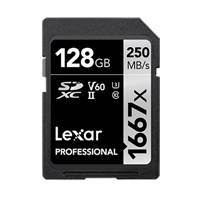 Lexar Professional 128GB 1667x SDXC UHS-II SILVER Series Memory Card (p/n LSD128CB1667)