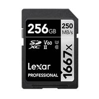 Lexar Professional 256GB 1667x SDXC UHS-II SILVER Series Memory Card (p/n LSD256CB1667)
