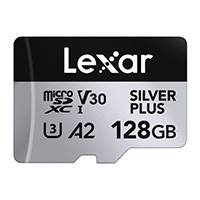 Lexar SILVER PLUS 128 GB MicroSDXC UHS-I-Speicherkarte (Best.-Nr. LMSSIPL128G-BNANG)