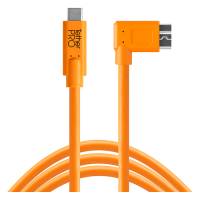Tether Tools TetherPro USB-C to 3.0 Micro-B Right Angle Cable - High Visibility Orange - 15ft (p/n CUC33R15-ORG)