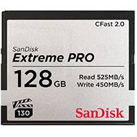 Used SanDisk 128GB Extreme PRO CFast 2.0 Memory Card (p/n SDCFSP-128G-G46D)