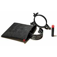 Puño para lente de un solo diámetro de 85 mm con funda de Alcantara e insertos para cañones de 82,5, 80 y 77,5 mm (p/n TLC00085)