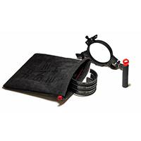 Puño para lente de un solo diámetro de 65 mm con funda de Alcantara e insertos para cañones de 62,5, 60 y 57,5 mm (p/n TLC00065)