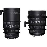 Sigma PL Mount T2 High-Speed-Zoom-Cine-Objektiv-Paket (enthält 18–35 mm, 50–100 mm und Gehäuse) – erhältlich in Fuß- oder Meterskala (WZQ968/WMQ968)