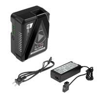 SHAPE 1V98CH (1V98-CH) Wiederaufladbarer Lithium-Ionen-V-Mount-Akku (14,8 V, 98 Wh) und 1x D-Tap-Ladegerät