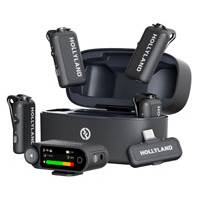 Hollyland LARK MAX 2 Combo 4-Personen-Version (Space Grey mit Kamera RX und USB-C RX) Drahtloses Mikrofon (p/n 6701 COMBO 4-PERSON VERSION)