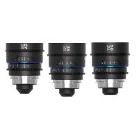 Paquete de lentes de cine Laowa Nanomorph 27 mm, 35 mm, 50 mm T2.4 1.5X S35 - ARRI PL/EF - Azul (p/n VE273550PLEFB)