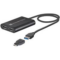 Sonnet SON-USB3-DDP4K (SONUSB3DDP4K) Adaptador DisplayPort dual 4K 60 Hz para Mac M1 Thunderbolt