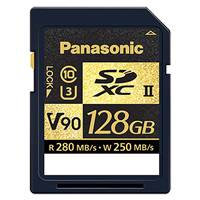 Panasonic 128GB SDXC UHS-II V90 Card - up to 280MB/s Read Speed and 250MB/s Write Speed (RP-SDZA128AK)