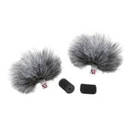 Rycote 065502 Grey Fluffy Mini-Windjammer (Windschutz) für Lavalier-Mikrofone (2er-Pack)