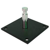 Doughty Baby Pin-Wandplatte 100 x 100, 16 mm Zapfen, Schwarz (Teilenummer G1405)