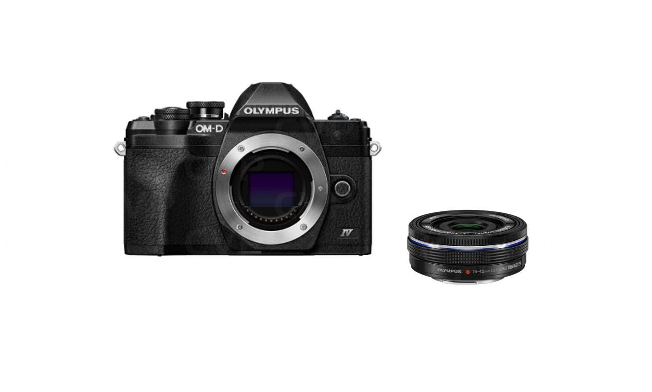 Buy OM SYSTEM EM10 IV 1442 EZ Pancake Kit Black (V207132BE000)