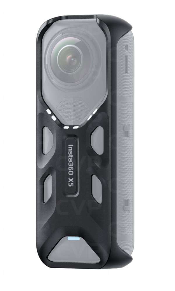 Honbobo Étui Silicone Protection Insta360 X5 – Housse Anti-Chocs Noire – Accès Total Batterie & Ports – Stable & Antidérapant