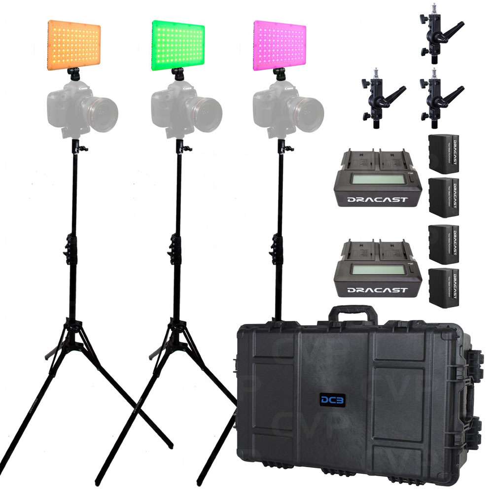 Buy Dracast X Series LED Lighting Kit 34 (3x DRX240RGB, Battery Kits