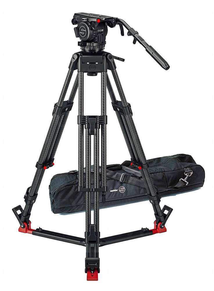 Trépied Sachtler Video 18S2 Avec Jambes Carbone, Mid-Spreader Et Sac - 100mm