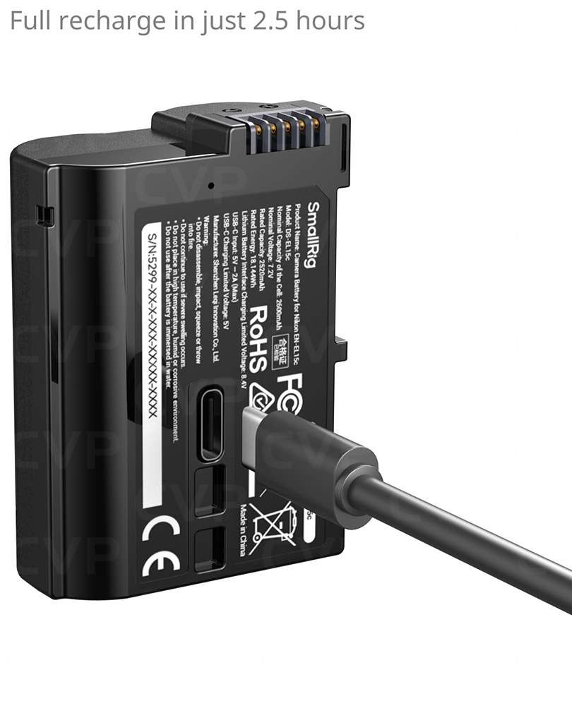 SmallRig USB-C Battery for Nikon EN-EL15c Photo