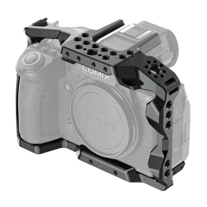 Gabbia Protezione Per Panasonic Lumix S5II E G9II – Hersmay Cage In Alluminio Con Maniglia Superiore, Attacchi 1/4” E 3/8”, Slitta ARRI E Piastra Arca – Per Riprese Verticali - 3